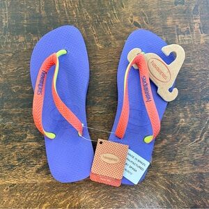 Havaianas Purple and Orange Flip Flops